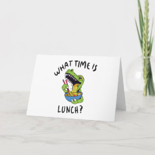 What time is lunch card