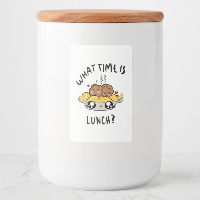 What Time Is Lunch Food Label (Front)