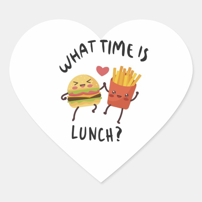 What time is lunch heart sticker (Front)