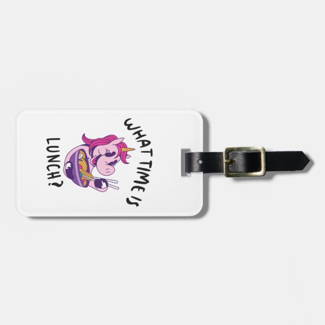 What time is lunch luggage tag (Front Horizontal)