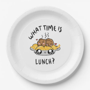 What Time Is Lunch Paper Plates