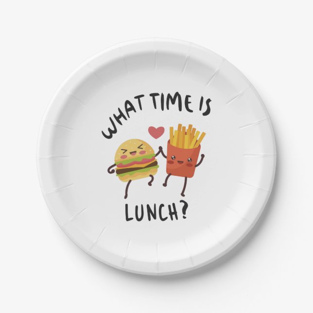 What time is lunch paper plates (Front)