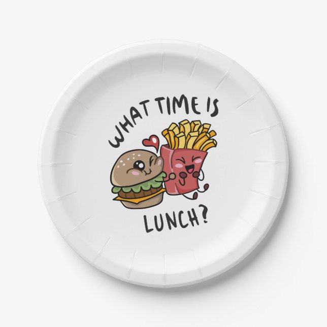 What time is lunch paper plates (Front)