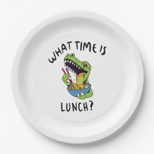 What time is lunch paper plates (Front)