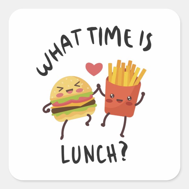 What time is lunch square sticker (Front)