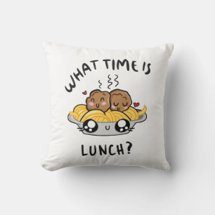 What Time Is Lunch Throw Pillow