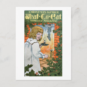 'What To Eat Magazine, Christmas Number' Holiday Postcard