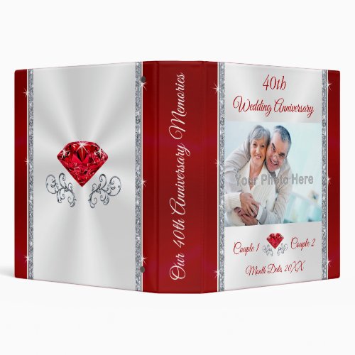 What to Give Parents for 40th Anniversary Photo  3 Ring Binder