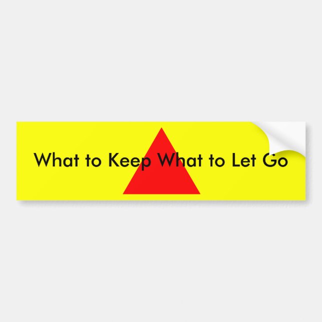 What to Keep What to Let Go The MUSEUM Zazzle Gift Bumper Sticker (Front)