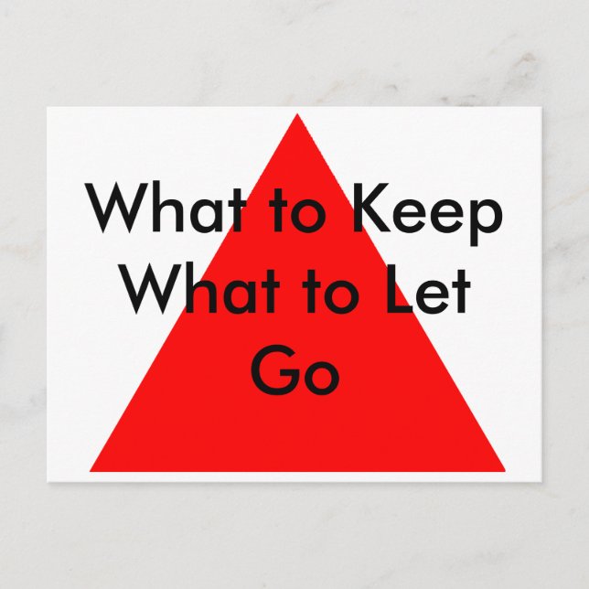 What to Keep What to Let Go The MUSEUM Zazzle Gift Postcard (Front)