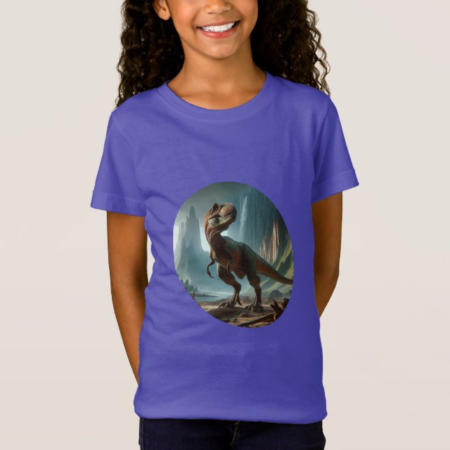 "What was THAT Noise?" Dino Girl's T-Shirt (Front)