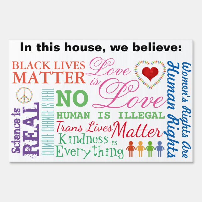 What We Believe Yard Sign (Front)