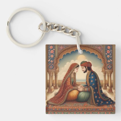 What We Have _ Indian Miniature Painting _ Couple Keychain