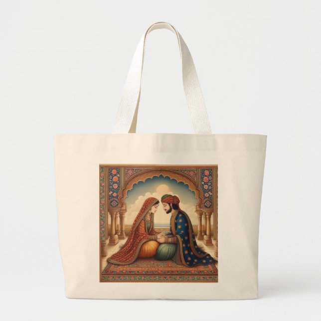 What We Have - Indian Miniature Painting Large Tote Bag (Front)