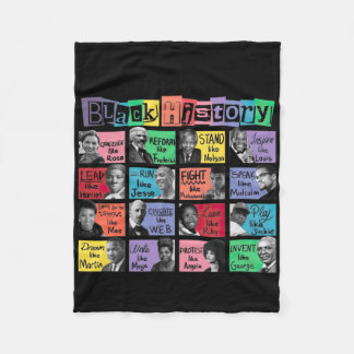 What We Learn From Black History Sticker  Fleece Blanket