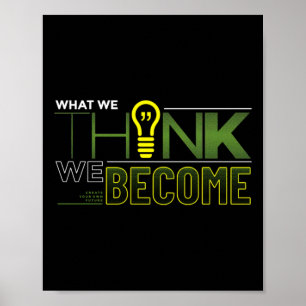 What We Think We Become Sticker Poster