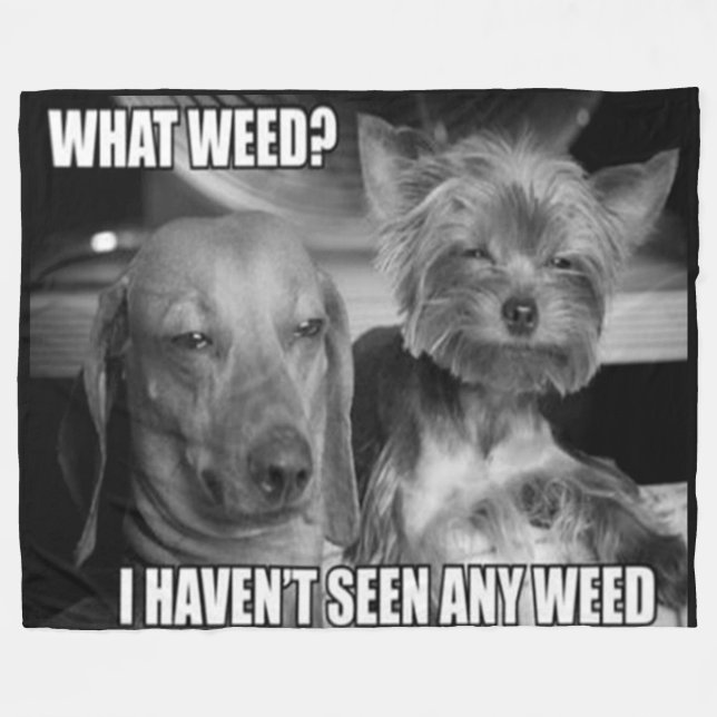 WHAT WEED FLEECE BLANKET (Front (Horizontal))