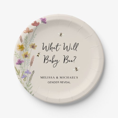 What Will Baby Be Bee Gender Reveal Paper Plates