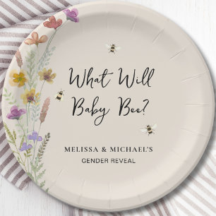 What Will Baby Be Bee Gender Reveal Paper Plates