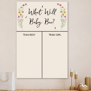 What Will Baby Be Bee Gender Reveal Voting Sign