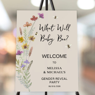 What Will Baby Be Bee Gender Reveal Welcome Foam Board