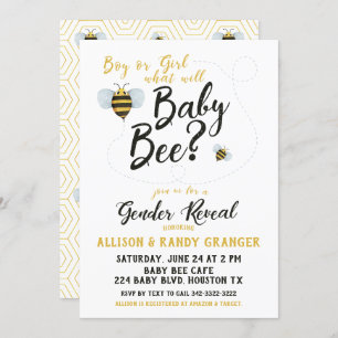What Will Baby Be Gender Reveal Invitation