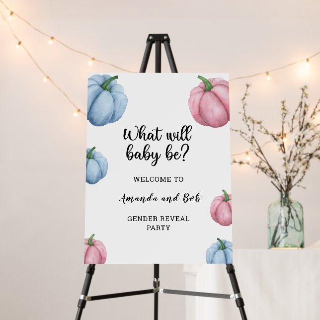 What will baby be gender reveal welcome foam board (In Situ (Stand))