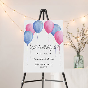 What will baby be gender reveal welcome foam board