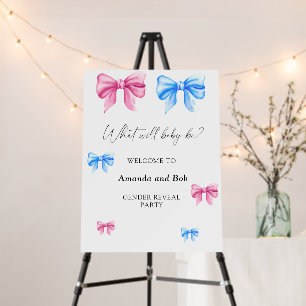 What will baby be gender reveal welcome foam board