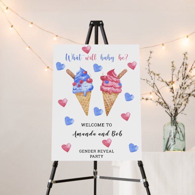 What will baby be gender reveal welcome foam board (In Situ (Stand))
