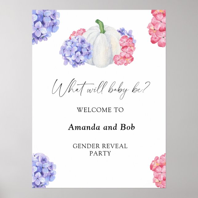What will baby be gender reveal welcome poster (Front)