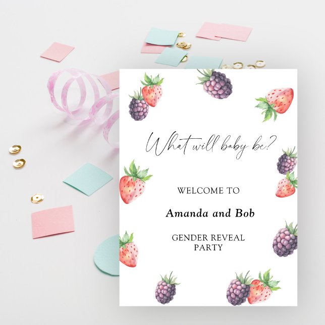 What will baby be gender reveal welcome poster (Creator Uploaded)
