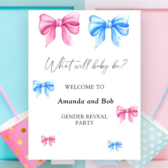 What will baby be gender reveal welcome poster (Creator Uploaded)