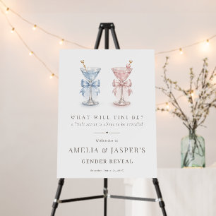 What Will Baby Be Martini Gender Reveal Welcome Foam Board