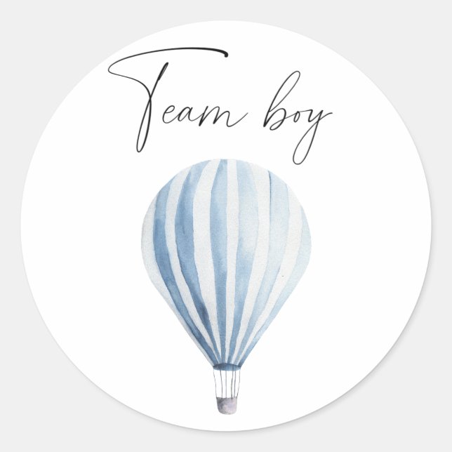 What will baby be team boy  classic round sticker (Front)