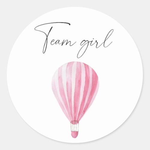 What will baby be team girl classic round sticker