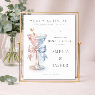 What Will Baby Be Waterclor Gender Reveal Welcome Poster