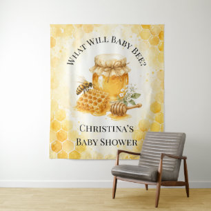 What Will Baby Bee Gender Neutral Baby Shower Tapestry