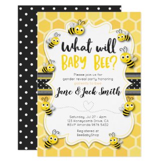 What Will Baby Bee | Gender Reveal | Baby Shower Invitation