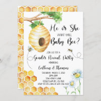 What will Baby Bee Gender Reveal Invitation