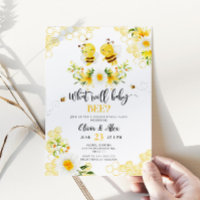 What will baby bee gender reveal invitation