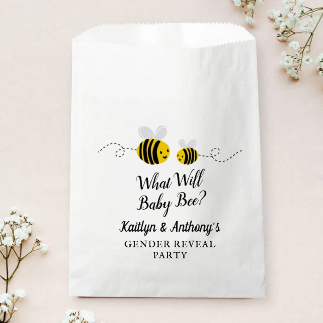 What Will Baby Bee Gender Reveal Party Favor Bag (Creator Uploaded)