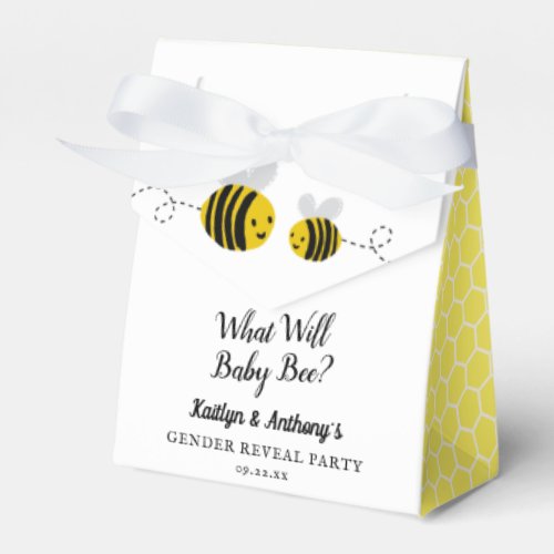 What Will Baby Bee Gender Reveal Party Favor Boxes