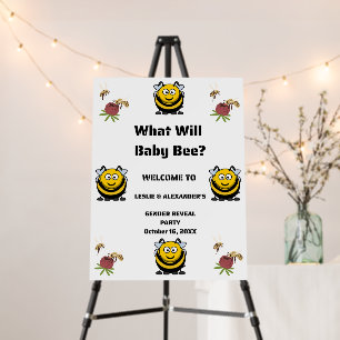 What Will Baby Bee gender reveal party Foam Board