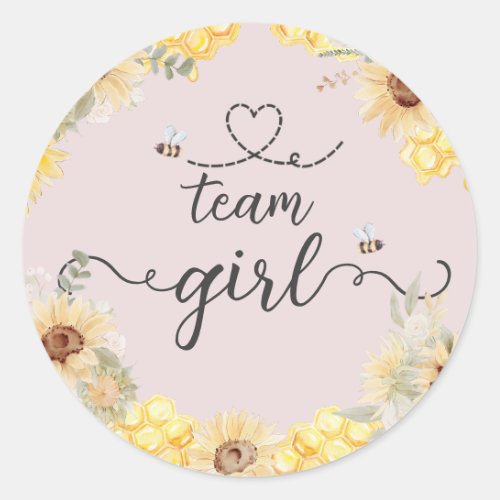 What will baby bee Gender Reveal Prediction Sign Classic Round Sticker