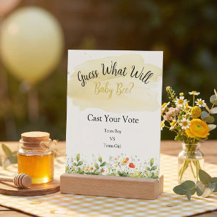 What Will Baby Bee Gender Reveal Voting Sign