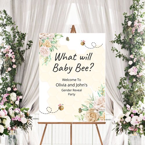 What will baby bee gender reveal welcome foam boar foam board