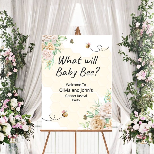 What will baby bee gender reveal welcome foam boar foam board (Creator Uploaded)