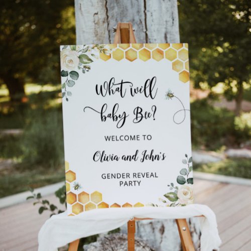 What will baby bee gender reveal welcome foam board