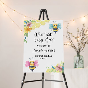 What will baby bee gender reveal welcome foam board
